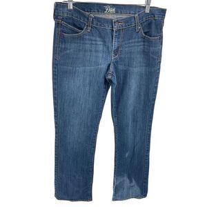 Old Navy Womens Diva Jeans Straight Leg Denim Stretch Medium Wash Blue 12 Long